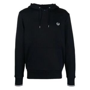 FRED PERRY Laurel Wreath Hoodie Men BLUE Sweaters & Cardigans